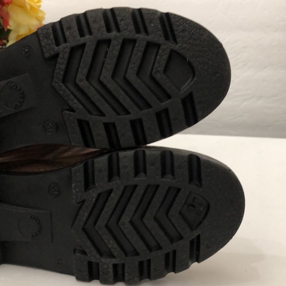 BURBERRY BROWN CHECK RUBBER RAIN BOOTS WOMENS SIZE 36 - Picture 13 of 14